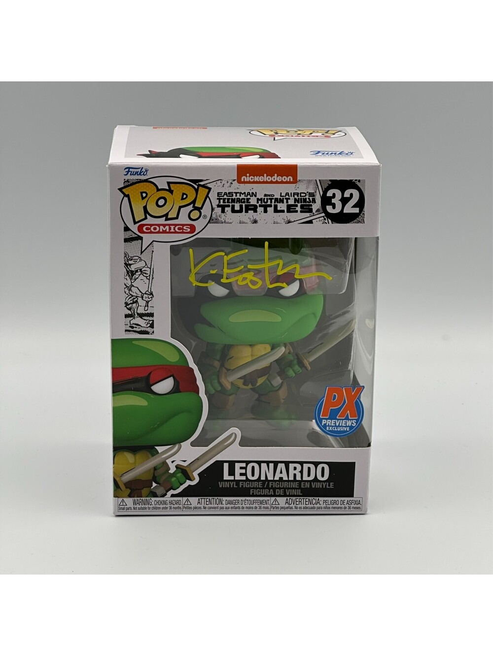 Kevin Eastman Signed Teenage Mutant Ninja Turtles #32 Leonardo Funko Pop! PA COA